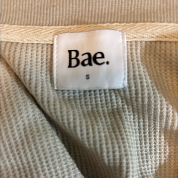Bae Beige Waffle Knit Long Sleeve Top - Picture 3 of 5